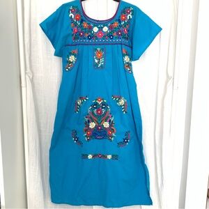 Traditional Mexican embroidered dress